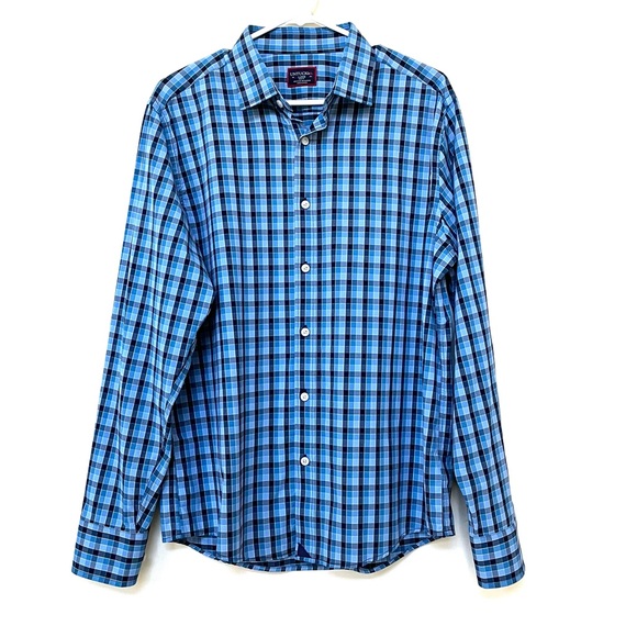 Button down Untuckit Proformance Shirt - Shades of Blue - Size Large - NWOT - Picture 1 of 7